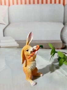 1 pieza Decoración para el hogar con forma de flauta de zanahoria y conejo para decorar el pasillo, escritorio de oficina en Pascua