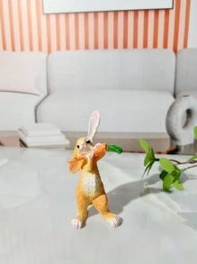 1 pieza Decoración para el hogar con forma de flauta de zanahoria y conejo para decorar el pasillo, escritorio de oficina en Pascua