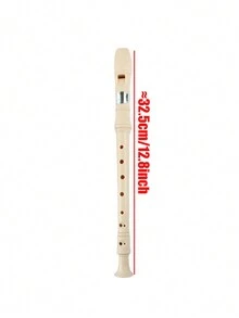 Beginner's 8 Holes Vertical Flute Instrument With Detachable Design - White - View 6