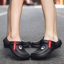 Summer Men\ Hollow Out Sandals Couple Anti-Slip Slippers Lightweight Beach Shoes Outdoor Garden Shoes - Black - View 5