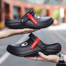 Summer Men\ Hollow Out Sandals Couple Anti-Slip Slippers Lightweight Beach Shoes Outdoor Garden Shoes - Black - View 9