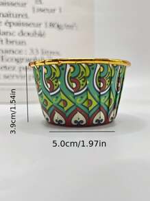 50pcs, Arabic Style Muffin Cups, Disposable Cupcake Cups, Vintage Pattern Paper Cupcake Liners, Muffin Molds, Baking Tools, Kitchen Gadgets, Kitchen Accessories - Multicolor - View 3