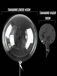 Kit 25 Bubble Balloons 18 Inches 45cm Transparent Bubble Bobo Balloon - 無色 - 查看 2