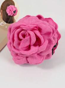 1个浪漫仙女大号布艺玫瑰发爪，法式扭辫发型造型器，发爪，发夹配饰，适合女性日常佩戴、各种造型、沙滩装、派对、舞蹈等场合，是送给女孩和女士的礼物，波西米亚风情人节发夹，发卡，发夹，发夹，发抓夹，发爪夹，秋冬季女士度假造型发饰，女士花朵发夹 - 彩色 - 查看 12