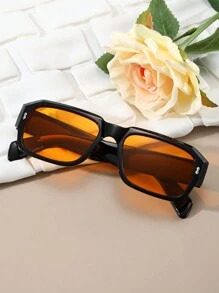 Vintage Rectangle Frame Unisex Plastic Sunglasses, Fashion Classic Decoration For Outdoor Travel Beach Vacation Uv Protection Eye Glasses Sunglasses Sun Glasses Beach Accessories Sun Glasses Sunglasses Shades Valentine's Day Valentines For Summer Beach Vacation,Outdoor,Travel