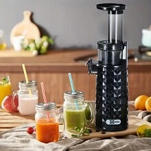 Nuevo extractor de jugo para el hogar de 110V que separa la pulpa del jugo con un gran vaso fácil de limpiar, puede hacer varias bebidas de jugo de verduras (kale, rábano, apio y frutas), con un excelente efecto de mezcla, bebidas para hacer en casa manteniendo talla grande nutrientes. Un producto indispensable para la familia, adecuado para la cocina, sala de estar, etc. - Tipo de Enchufe A USA (110-127V) - Ver 3