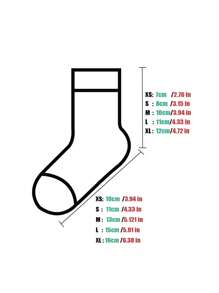 5對/組男孩漫畫和幾何圖案的中筒襪,適合學生日常穿著,適合所有季節 - 彩色 - 查看 2