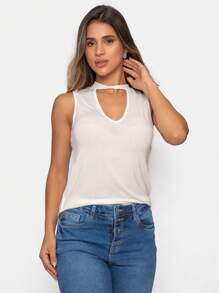 Women Tank Tops & Camis - 米色 - 查看 4