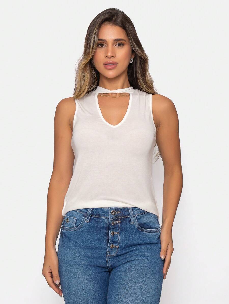 Women Tank Tops & Camis - 米色 - 查看 1