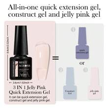 7ML Nude Pink Jelly Gel Polish Quick Extension Gel Nail Polish Acrylic Transparent Builder Gel For Nails Constructing Gel Polish Summer Semi Permanent UV Gel Varnish Diy French Manicure Nail Art For Home Salon Gift For Women - 粉色 - 查看 5