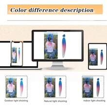 預梳辮髮配閃閃發亮的錫紙頭髮延伸柔軟的亞麻紋理容易針織扭結辮子合成盒編髮女性 - 彩色 - 查看 9