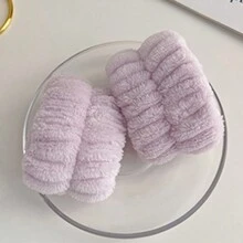 2 piezas Muñequera impermeable para mujer con diseño absorbente y a prueba de humedad, diadema para el cuidado de la piel, belleza, productos para el cuidado de la piel, spa, autocuidado, herramientas para el cuidado de la piel, cuidado facial, suministros para esteticistas, piel, limpiador facial, facial