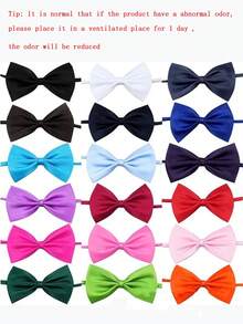 1 bộ/300 chiếc Polyester Đẹp trai Màu thuần Thú cưng Thắt nơ , Thời trang Thú cưng Phụ kiện - Nhiều màu - Xem 2