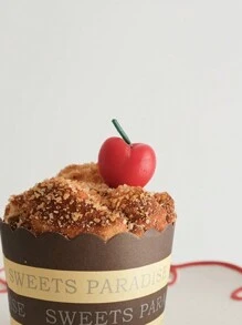 5pcs 3d Red Cherry Birthday Cake Toppers Party Decorations Candles, Back To School Valentine Day