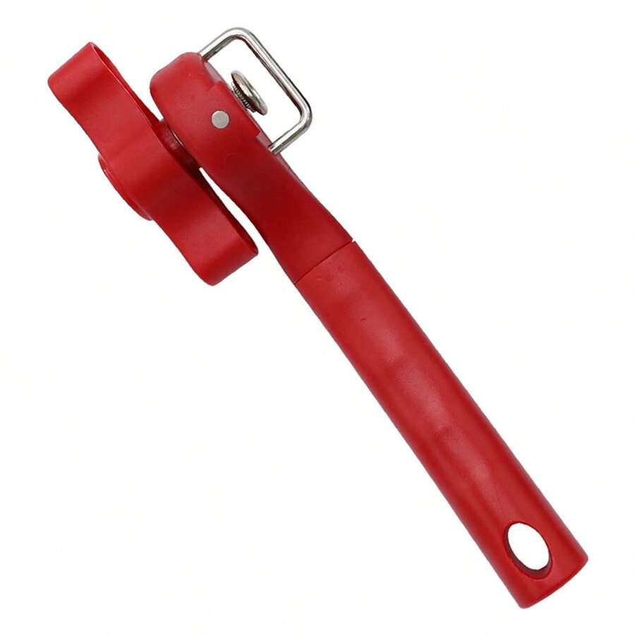 1pc 304 Stainless Steel Can & Bottle Opener, All-Purpose Lid Can Opener Tool - Red - View 1