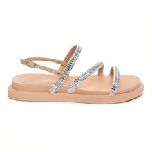 Women Flat Sandals - 香檳色 - 查看 2
