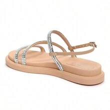 Women Flat Sandals - 香檳色 - 查看 3
