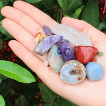 Natural Crystal Stone Chip, Crystal Spoon, Mystery Crystal Bag, Mixed Lucky Crystal Bag, Quartz Crystal Raw Stone, Beginner Crystal, Diy Crystal Jewelry, Mineral Specimen, Home Decor, Crystal Healing, Unisex Gift, Spiritual Healing, Crystal Gift; Mystery Crystal Chip Bag, Random Delivery - Mysterious Crystal Lucky Bag - View 6