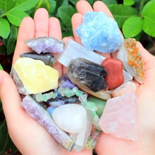 Natural Crystal Stone Chip, Crystal Spoon, Mystery Crystal Bag, Mixed Lucky Crystal Bag, Quartz Crystal Raw Stone, Beginner Crystal, Diy Crystal Jewelry, Mineral Specimen, Home Decor, Crystal Healing, Unisex Gift, Spiritual Healing, Crystal Gift; Mystery Crystal Chip Bag, Random Delivery - Mysterious Crystal Lucky Bag - View 4