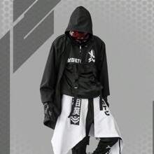 Sudadera Techwear moda Japonesa - Negro - Ver 1