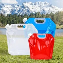 1pc Outdoor Large Capacity Foldable Car Camping Water Bag, 5L/10L Hiking Traveling Water Bucket With Faucet, Collapsible Water Container - Multicolor - View 1