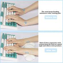 Attack Shark Cloud Repose-poignet, Ergonomique, Support de Poignet Anti-dérapant, Support de main de Bureau, Repose-paume pour Clavier de jeu Mécanique TKL 87 Touches de Taille Normale - Blanc - Voir 6