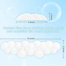 Attack Shark Cloud Repose-poignet, Ergonomique, Support de Poignet Anti-dérapant, Support de main de Bureau, Repose-paume pour Clavier de jeu Mécanique TKL 87 Touches de Taille Normale - Blanc - Voir 5