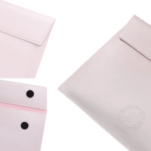 luckese Laptop Sleeve 13-13.3 Inch Faux Leather Protective Compatible With Macbook Air Or 13 Inch Notebook PC Magnetic Close - Baby Pink - View 6