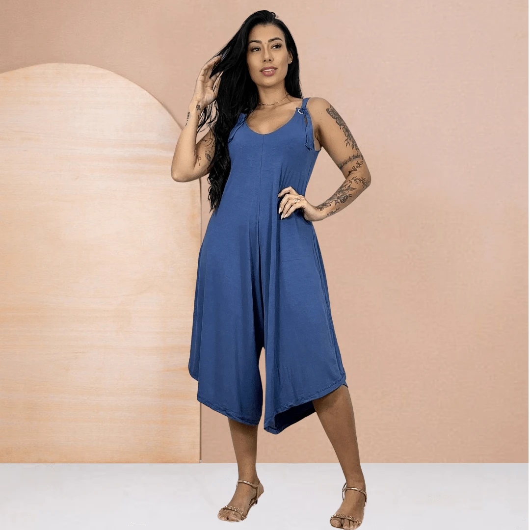 Women Jumpsuits - 霧霾藍 - 查看 1