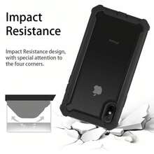 Protector Uso Rudo Funda Case Para iPhone 6 7 8 Plus Xr X Max 11 Pro 12 13 mini FRAME - Negro con azul - Ver 7