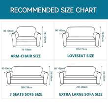 Sofa Cover 1/2/3/4 Seats With Armrests, Stretch Couch Cover, Heavyweight Winter Slipcover, Non-Slip Sofa Cover Washable - Light Grey - View 8