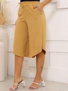 Women Pants - 米色 - 查看 3