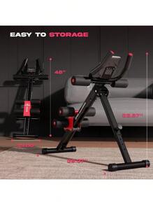 UPGO Ab Workout Equipment, Adjustable Ab Machine Full Body Workout For Home Gym, Strength Training Exercise Equipment For Body Shaping Foldable Waist Trainer Suitable For Beginner - Black - View 8