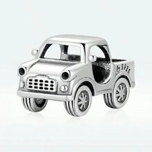 WOSTU 1pc 925 Sterling Silver Vintage Car Train Bead Cool Motorcycle Bicycle Pendant Charm Fit Women Female DIY Braclete And Necklace Fine Jewelry Making