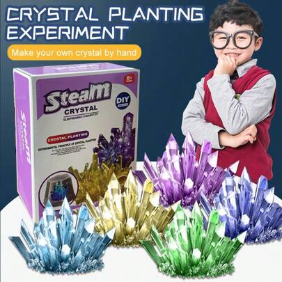 Kit de Cristales DIY: ¡Divertido experimento científico, gran regalo de Navidad! Juego de cristales, juguete para niños, experimento científico, Navidad, Ciencia, Kit de experimento científico
