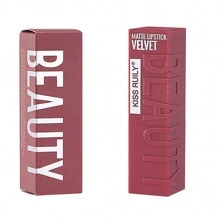Solid Velvet Matte Lipstick In Solid Color, Easy To Apply, Long-Lasting, Non-Stick And Washable, Suitable For Daily Makeup
