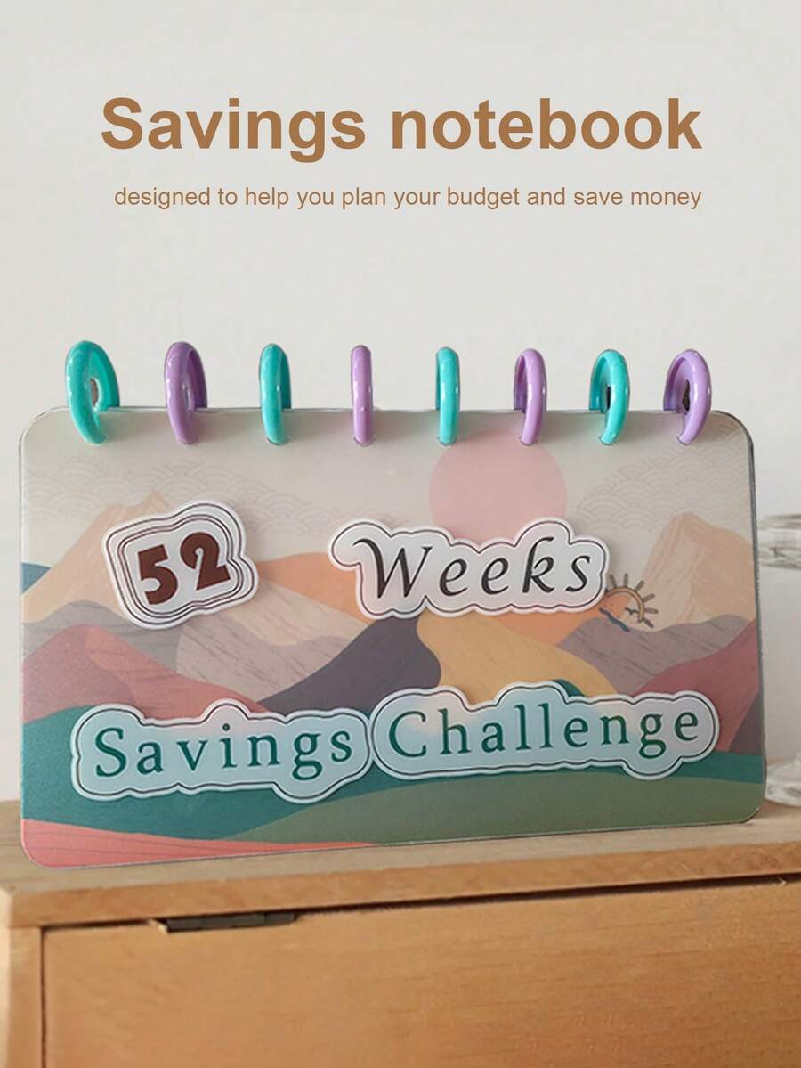 1pc 100envelopechallenge LooseLeaf Notebook For 100 Days Money Saving