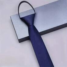 1pc Men's 8cm Width Business Tie, No Knot Needed, Suitable For Weddings, Holidays And Gifts Casual Men Necktie
