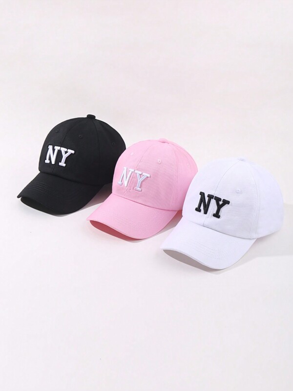 1/3 piezas Gorra de béisbol ajustable para protección solar al aire libre con bordado de letras para primavera y otoño