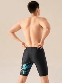 361degree 361 男友款男士泳裤带内衬，弹力，快干，不褪色，冲浪，沙滩运动，建议大一到两码 男友款修补 - 黑色 - 查看 4