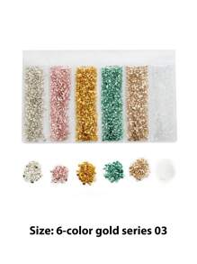 1包碎玻璃石頭樹脂填充物,晶鑽uv環氧填料,適用於diy工藝藝術裝飾手工珠寶製作模具填充物 - 彩色 - 查看 12