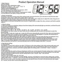 ساعة رقمية ثلاثية الأبعاد للطاولة/الحائط، إضاءة ليلية، صامتة، ذكية، مضيئة، بتصميم بسيط، متعددة الاستخدامات، إبداعية، ساعة إلكترونية، مثالية للمنزل/المكتب/المدرسة، ديكور المنزل، ديكور الغرفة، هدايا عيد الميلاد والتخرج، ساعة منبه للنوم، ديكور غرفة النوم والسكن الجامعي، عودة إلى المدرسة، لوازم المدرسة، مفاجأة المدرسة - آلة بيضاء بلو راي - مشاهدة 6