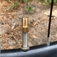 2/4pcs Presta To Schrader Valve Adapter, Bicycle Tire Valve Converter, Presta To Schrader Valve Adapter, Gold Bicycle Tire Valve Converter, Bicycle Accessories - Bronze - View 3