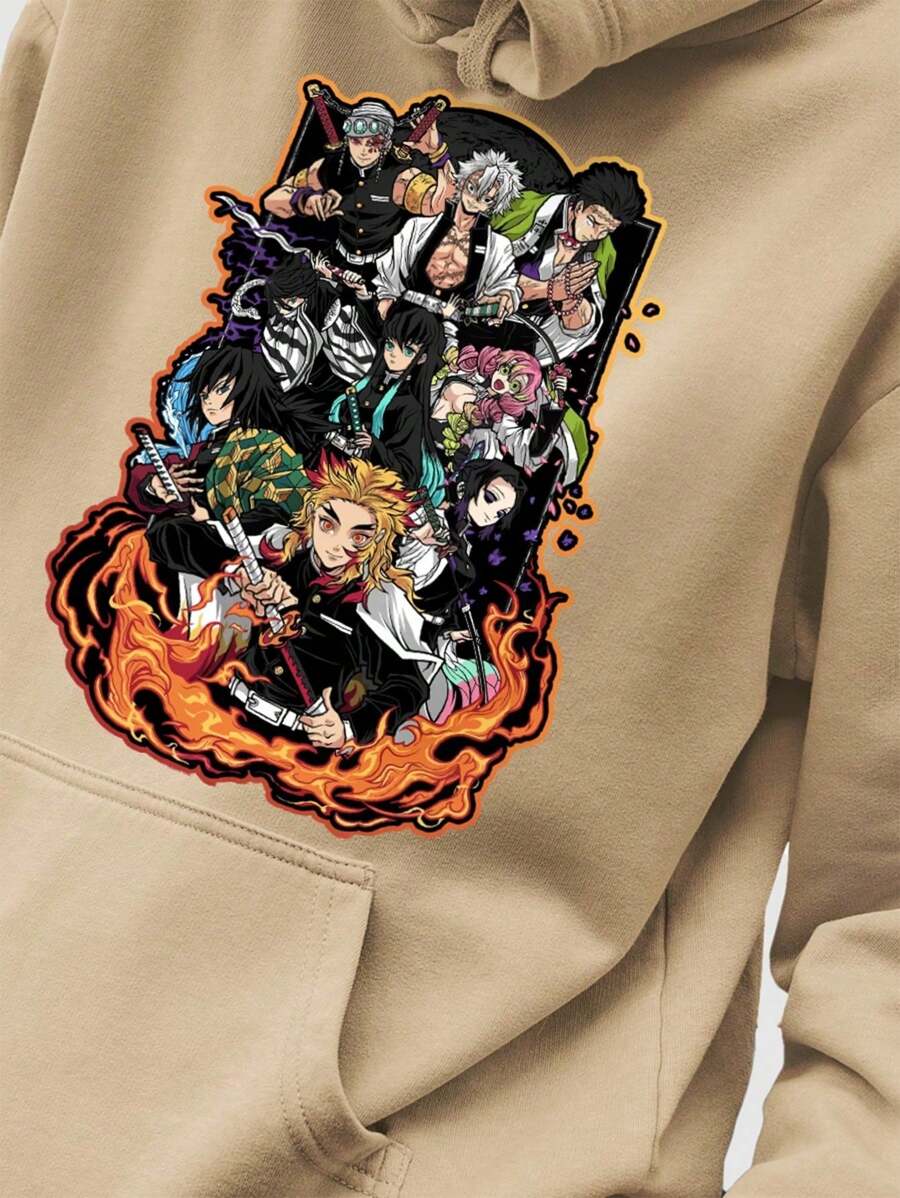 Men Hoodies - 米色 - 查看 1