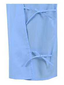 Bata Para Paciente 100% Algodon Comoda con Cintas Para Amarrar - Burdeos - Ver 4