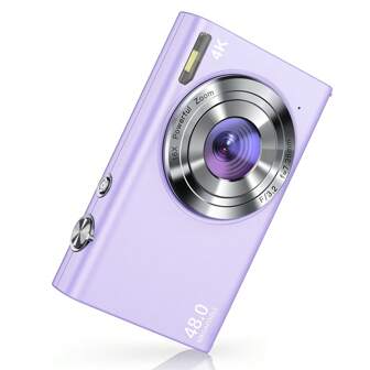 数码相机，自动对焦 FHD 4K 视频博客相机，48MP 16 倍数码变焦紧凑型相机，带 32GB 存储卡，便携式傻瓜相机，适合青少年初学者成人
