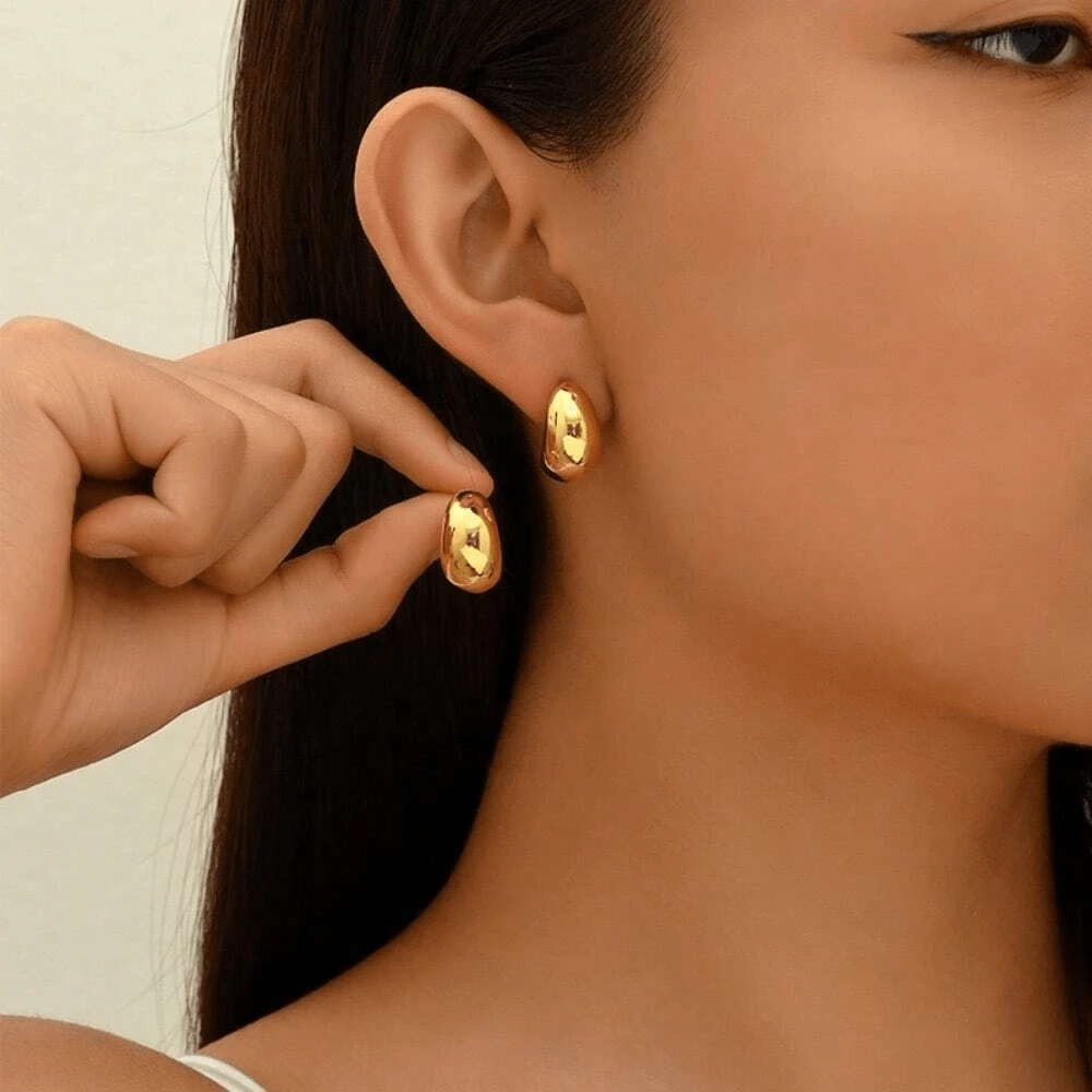 Pendientes Clásicos Y Elegantes En Forma De Gota De Agua Para Mujeres, Accesorio Para Uso Diario Y De Vacaciones, Regalo De Joyería Para Niñas