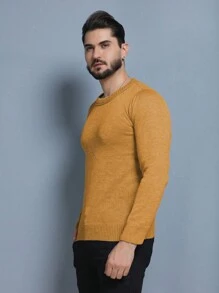 Men Sweaters - Khaki - View 5