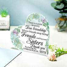 Friends Gifts For Women Friendship Bestie Plaque For Female Best Sunflower Flower Sister Gift Christmas Birthday Thank You Gift For Women Acrylic Friendship - شفاف - مشاهدة 7