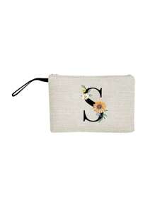 Bộ 1 túi vải lanh in chữ hướng dương hoa cúc kèm túi đựng đồ trang điểm chữ B-Y Quà tặng sinh nhật cho phụ nữ Quà tặng cảm ơn giáo viên Túi đựng đồ du lịch: Lựa chọn hoàn hảo cho vẻ đẹp ngoài trời! Đây là món quà tặng cho mẹ, giáo viên, bạn bè, phù dâu, học sinh trở lại trường và giáo viên. Thích hợp sử dụng hàng ngày, sinh nhật, ngày lễ, kỳ nghỉ, bãi biển, du lịch, đi làm, kinh doanh, dã ngoại, cắm trại, siêu thị và đồ dùng hàng ngày (Hướng của vòng tay là ngẫu nhiên và kiểu khóa kéo là ngẫu nhiên) Túi đi biển cho phụ nữ Ví, ví nhỏ, ví cầm tay, ví đựng tiền xu - Xám - Xem 18